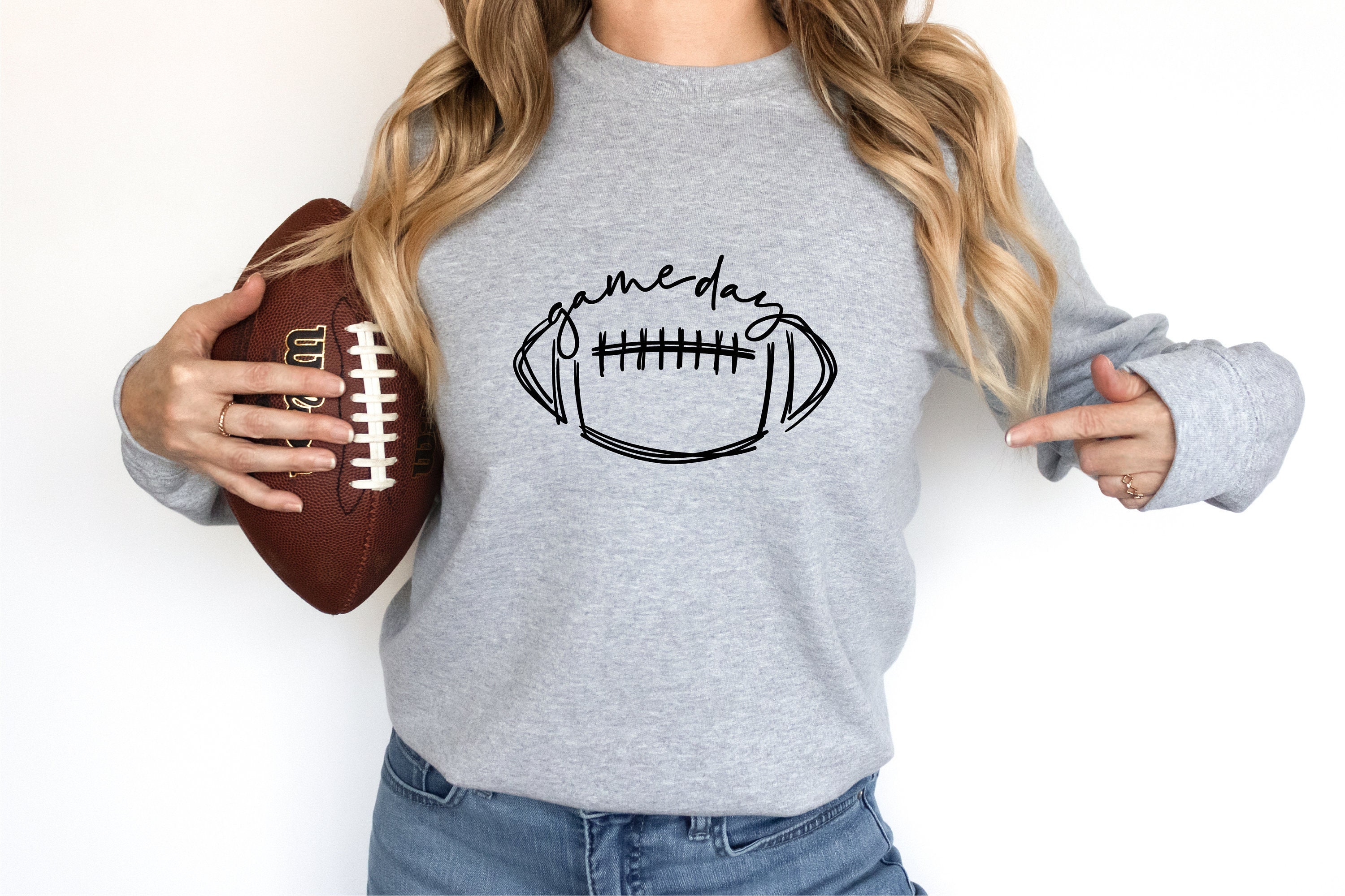 Game Day Football Sweatshirt, Football Sweatshirt, Women Football Sweatshirt, Game Day Sweatshirt, Football Season Tee, Football Team Sweats