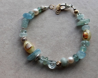 Armband, Aquamarine Delight