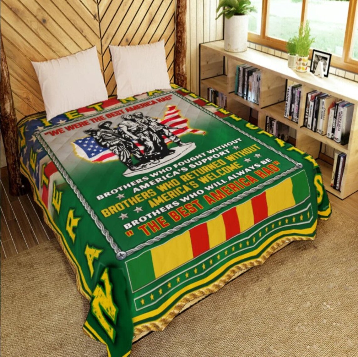 Vietnam Veteran Quilt Blanket Block Of Gear We Were The Best Etsy