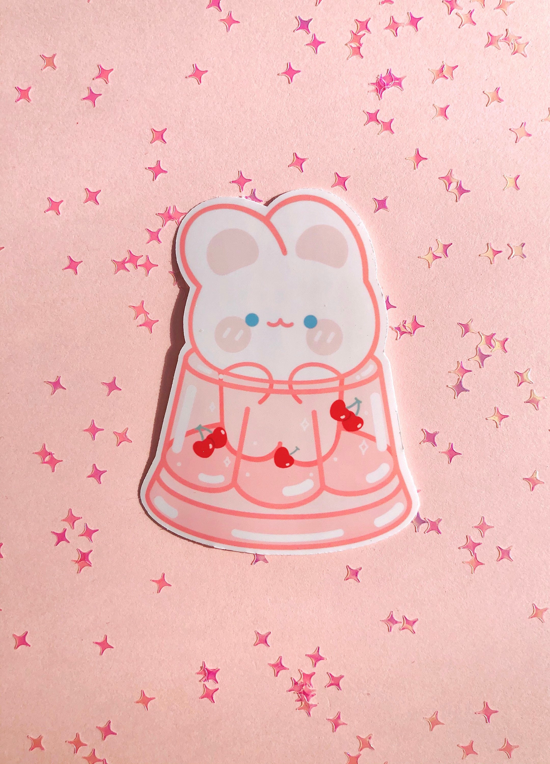 Bunny Cherry Food Sticker Kawaii Rabbit Dessert Sticker Die - Etsy Canada