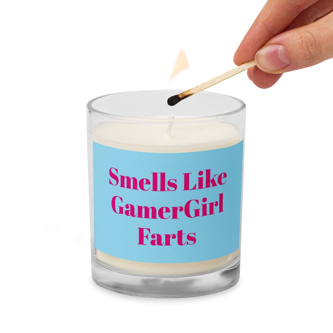Gamer Girl Farts Glass Jar Soy Wax Candle Funny Gift Gamer Etsy