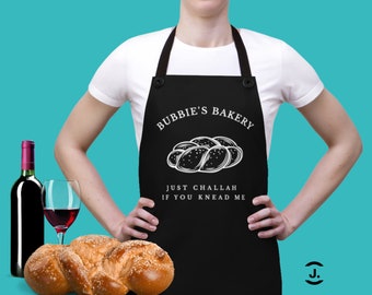 Personalized Challah if You Knead me Apron | Shabbos Apron | Kosher Kitchen Apron | Hanukkah Gift | Modern Jewish Gifts | Personalized Apron