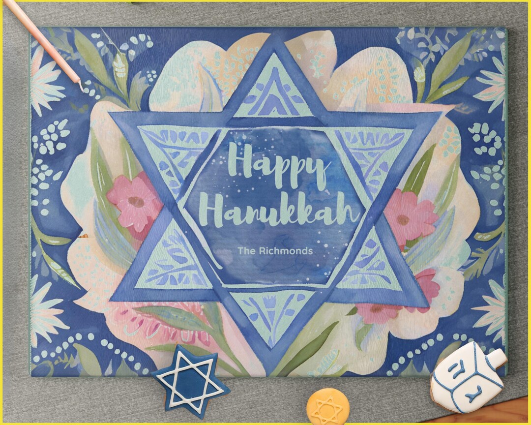 Hanukkah menorah tray