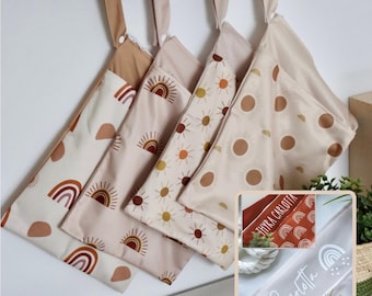 WETBAGS NASSTASCHE PERSONALISIERT Baby/Kind mit Namen & Symbol // Windeltasche / Stoffwindel Tasche // Geschenk Kindergarten/Geburtstag/Kita