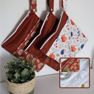 WETBAGS NASSTASCHE PERSONALISIERT Baby/Kind mit Namen & Symbol // Windeltasche / Stoffwindel Tasche // Geschenk Kindergarten/Geburtstag/Kita