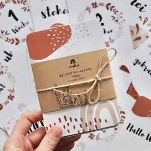 MEILENSTEINKARTEN BABY erstes Jahr für Mädchen & Junge // 32 Motive auf 16 Karten / Geschenk zur Geburt/Babyparty/für werdende Eltern/Mütter