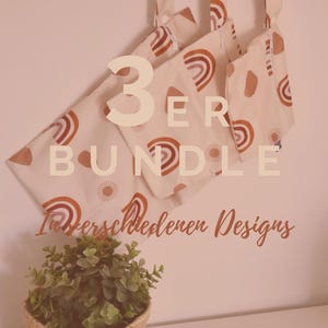 WETBAGS NASSTASCHE 3er Bundle PERSONALISIERT Baby/Kind Namen & Symbol // Windeltasche / Stoffwindel // Geschenk Kindergarten/Geburtstag/Kita
