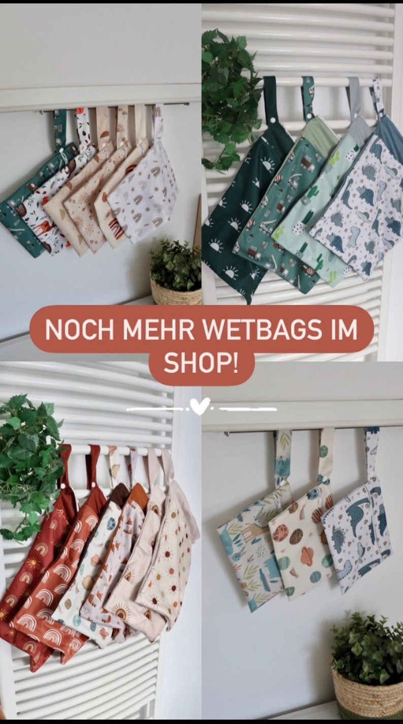 WETBAG NASSTASCHE PERSONALISIERT Baby/Kinder mit Namen & Symbol // Windeltasche Kita / Stoffwindel Tasche / Geschenk Kindergarten/Geburtstag Bild 10