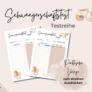 CHILD WISH BABY PLANNER szablon serii testów ciążowych do drukowania // Dziennik Kiwu zajścia w ciążę // Dziennik ciąży