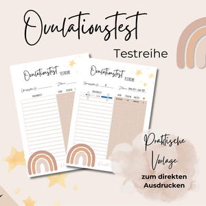 Plantilla de la serie de pruebas CHILD WISH PLANNER OVULATION TEST para imprimir digitalmente / quedar embarazada Diario Kiwu // planificador de bebé rastreador de ovulación