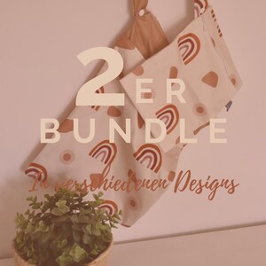 WETBAGS NASSTASCHE 2er Bundle PERSONALISIERT Baby/Kind Namen & Symbol // Windeltasche / Stoffwindel // Geschenk Kindergarten/Geburtstag/Kita
