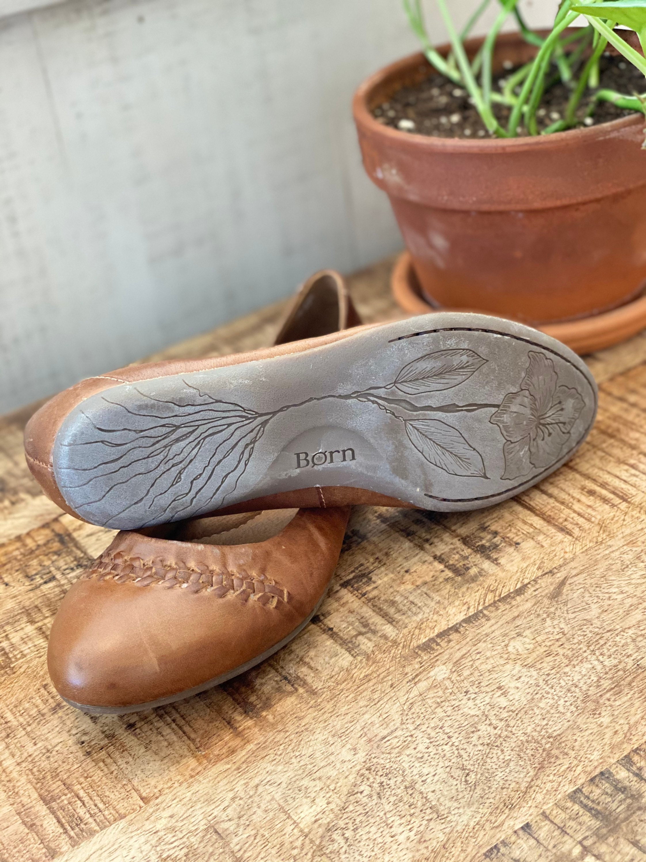leather womens flats