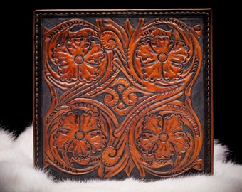 Hand-Crafted Leather Western Wallet | 10 Pocket Wallet | Long Wallet | Roper Wallet | Western Wallet | Sheridan Design