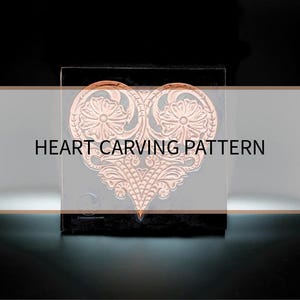 Heart Tooling Pattern, Sheridan Floral Design Pattern, Leather Carving, Leather Tooling Pattern