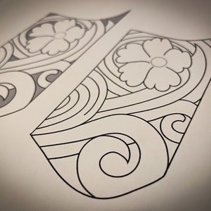 Knife Sheath Tooling Pattern, Sheridan Floral Design Pattern, PDF Template