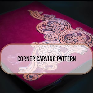 Corner Tooling Pattern, Sheridan Floral Design Pattern, Leather Carving, Leather Tooling Pattern