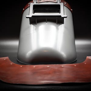 Handmade Leather Welding Hood Bib, Bottom bib only. DIY Leather Kit, Sugar Scoop, Pipeliner 110, Tiger Hood, Hood Not Included