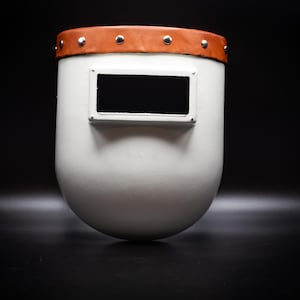 Handmade Leather Welding Hood Bib, Top bib only. DIY Leather Kit, Sugar Scoop, Pipeliner 110, Tiger Hood, Hood Not Included