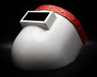 Handmade Leather Welding Hood Bib, Top bib only. DIY Leather Kit, Sugar Scoop, Pipeliner 110, Tiger Hood, Hood Not Included