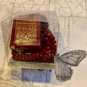 Islamische Geschenke, Mini Koran und Tasbih Gebetskette