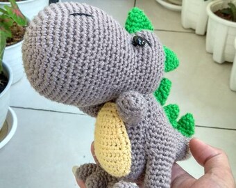 Dinosaur Amigurumi Crochet doll : stuffed toy animal crochet doll handmade doll