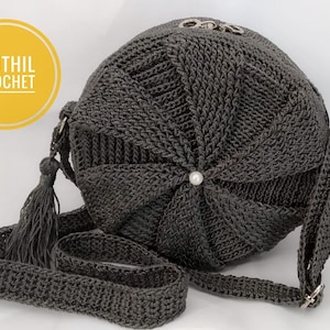 Round Crochet shoulder bag