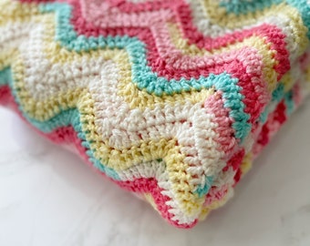 Crochet chevron circus blanket, baby blanket crochet, blanket crochet pattern, blanket pattern, crochet blanket pattern, handmade blanket