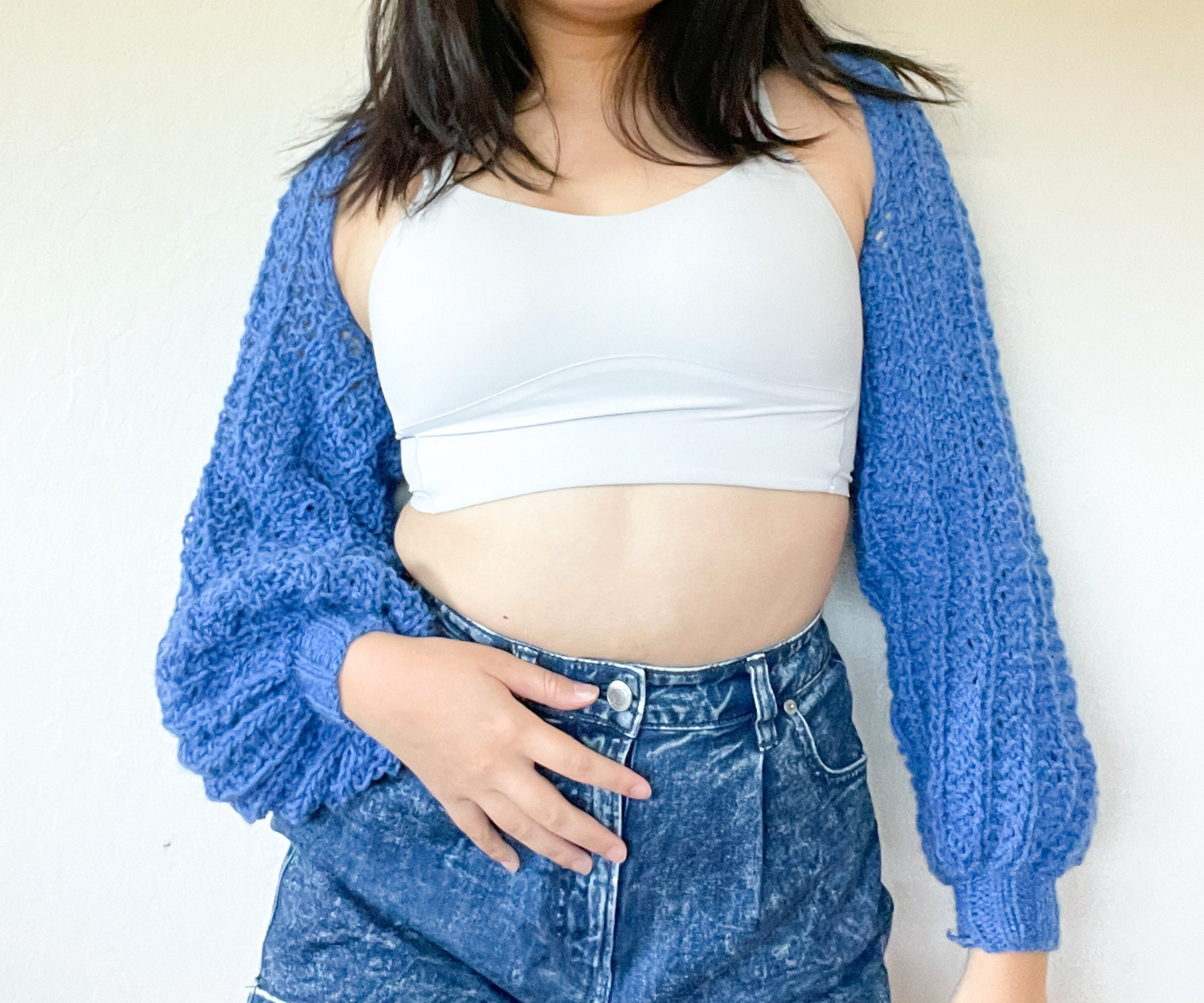mideal】shaggy bolero × knit setup-pink-