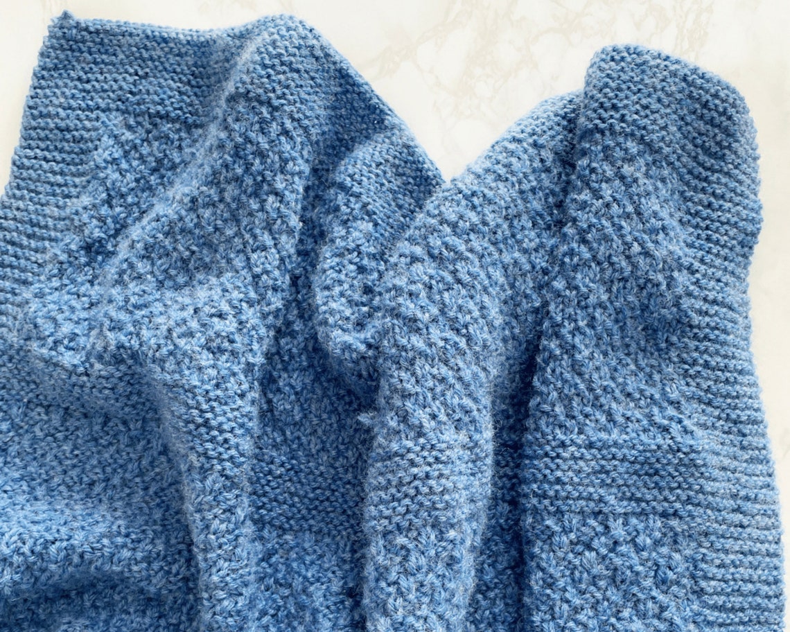 Knit Seersucker Diamond Blanket Beginner Knit Pattern - Etsy