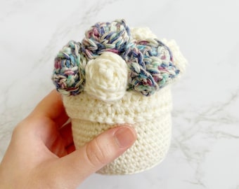 Crochet vintage flower pot, crochet pattern, crochet flower pot pattern, crochet amigurumi, crochet flower pot, crochet decor flower pot