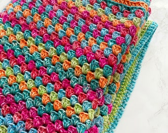 Crochet ombre tie-dye blanket, baby blanket crochet, blanket crochet pattern, blanket pattern, crochet blanket pattern, handmade blanket