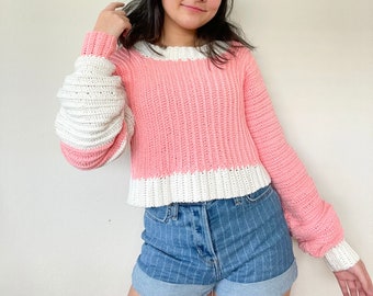 Crochet cropped sweater, sweater crochet, sweater crochet pattern, sweater crochet pattern, crochet pattern, crochet sweater