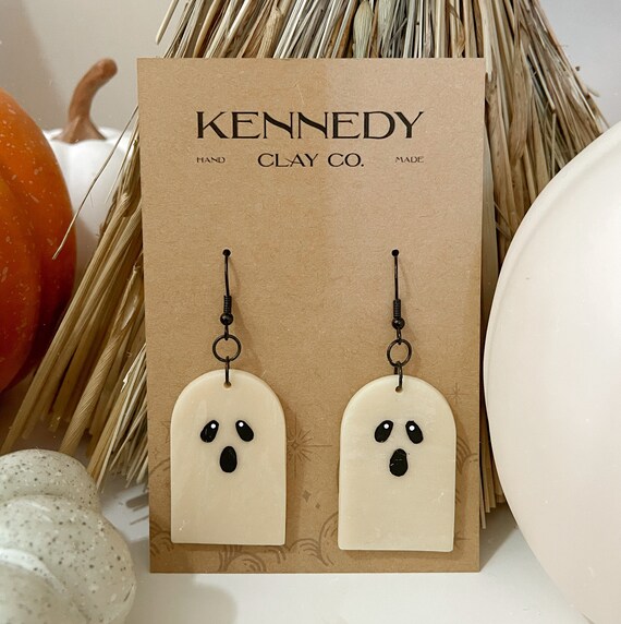 Ghost clay earrings deals