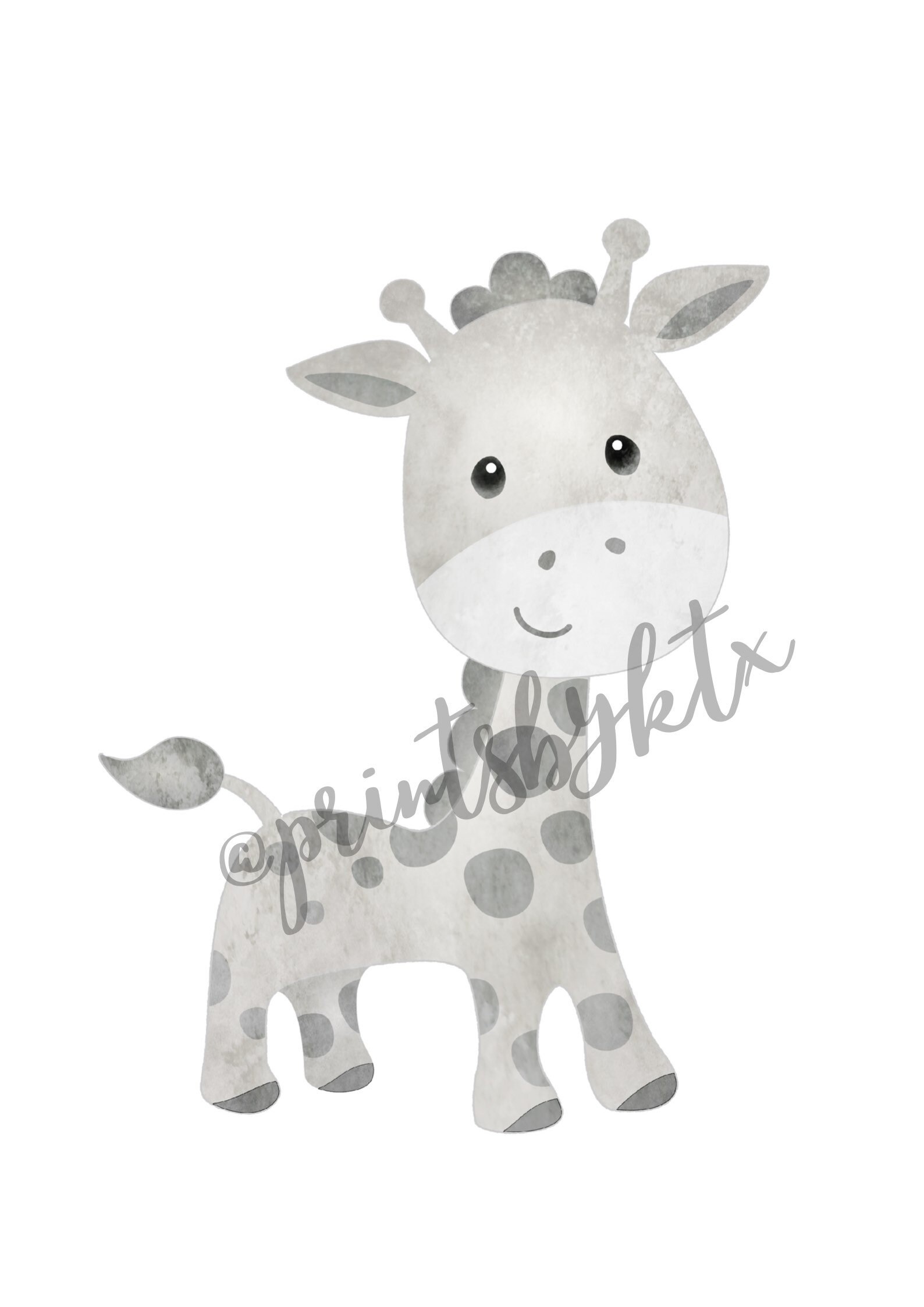 Set von 3 personalisierte Giraffe Kindergarten Drucke | Etsy