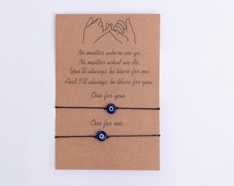 Braccialetto dell&#39;amicizia del terzo occhio del malocchio amante coppia amico famiglia augurio tu me promessa braccialetto amicizia regalo chakra braccialetto curativo