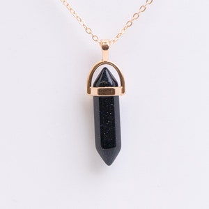 Elegant Minimalistic Natural Stone Necklace| Rainbow Obsidian Jewelry | Obsidian Necklace | Gold Necklace|