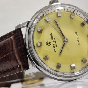 Favre Leuba Geneve Sea Chief Men&#39;s Wristwatch, Vintage Hand Winding Men&#39;s Wristwatch, IREB-280