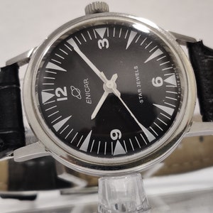 Enicar Star Jewels Men&#39;s Wristwatch, Vintage Men&#39;s Wristwatch, Winding 17 Jewels Men&#39;s Wristwatch, IRET126