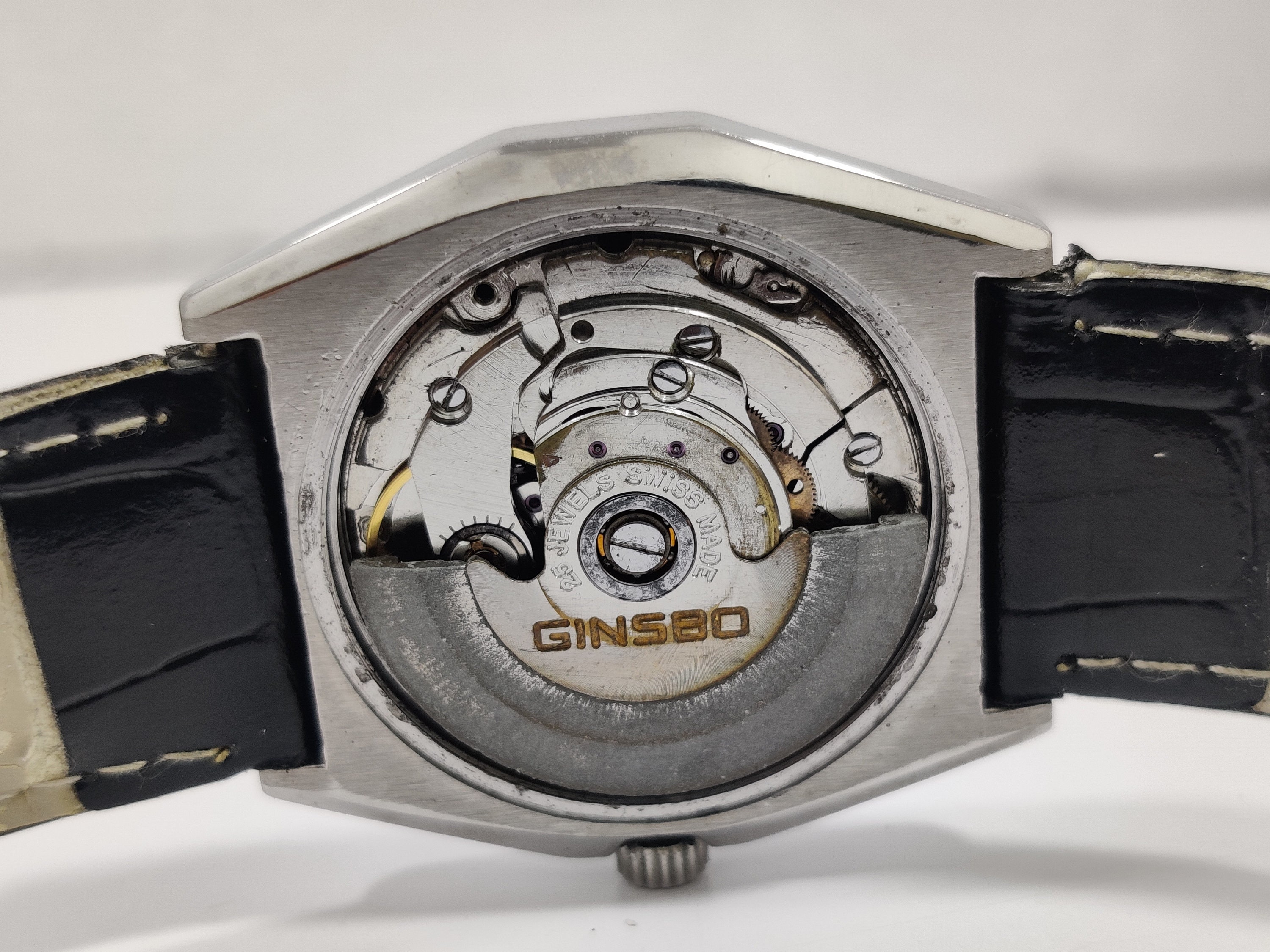 希少! GINSBO-MATIC SWISS 沿岸警備隊メンズウォッチ。 希少! GINSBO-MATIC SWISS 沿岸警備隊メンズウォッチ