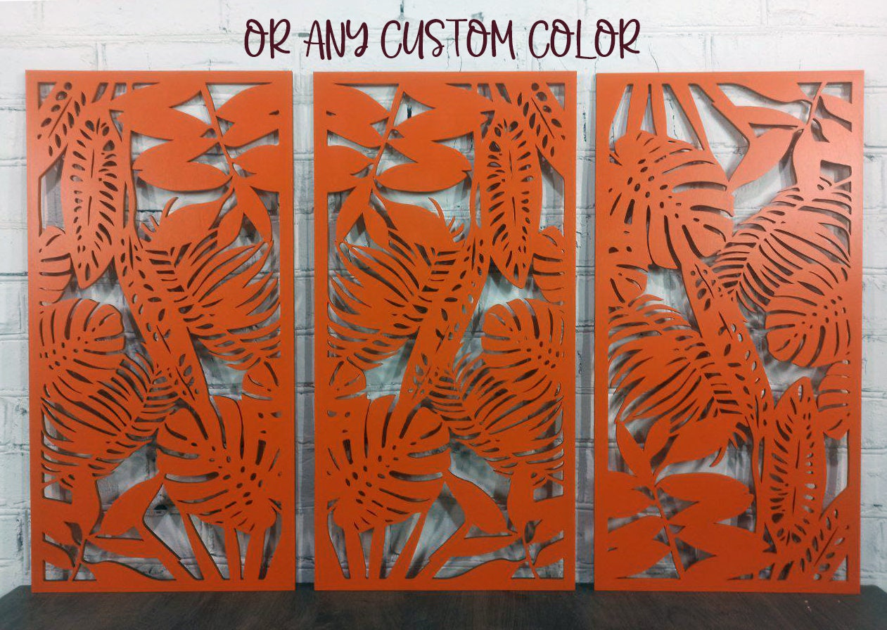 Tropical Wood Wall Arttropical Room Decorwooden Wall - Etsy