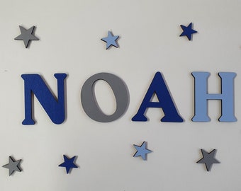 Buchstaben, Kinderzimmertür, Holzbuchstaben personalisiert