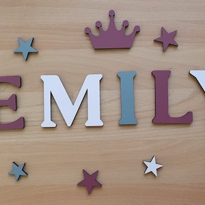 letters, children&#39;s room door, wooden letters personalized