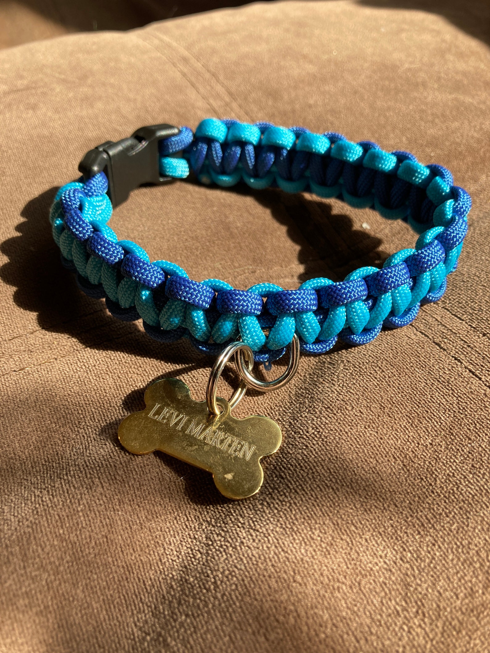 550 Paracord collar with dring for dogs custom colors and Etsy