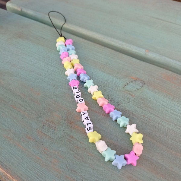Candy chain telefono/phone strap beads