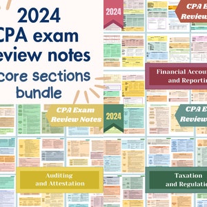 2024 | CPA 試験レビューノート - 3 つのコアセクションバンドル | デジタルダウンロード | 113 ページ | 2024 年版 | 監査、財務会計、税務登録
