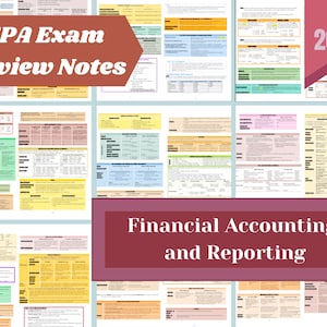 Digital Download | CPA Exam Review - FAR | 31 Pages | 2021 Edition