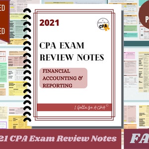 Printed & Shipped | CPA Exam Review - FAR | 31 Pages | 2021 Edition