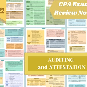 2022 | Digital Download | CPA Exam Review Notes - AUD | 31 Pages | 2022 Edition