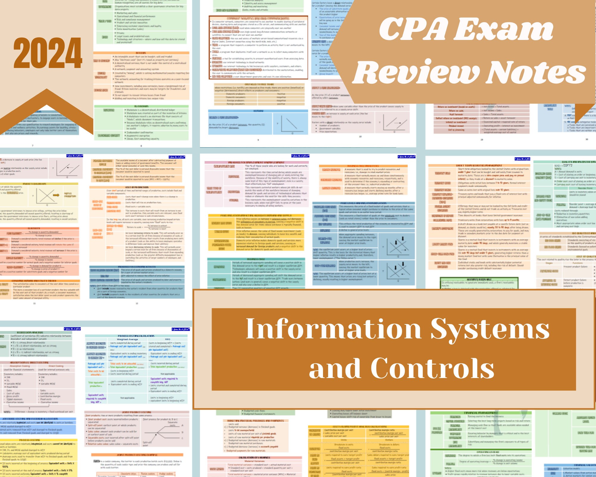2024 | CPA Exam Review Notes - 3 Discipline Sections Bundle | Digital ...