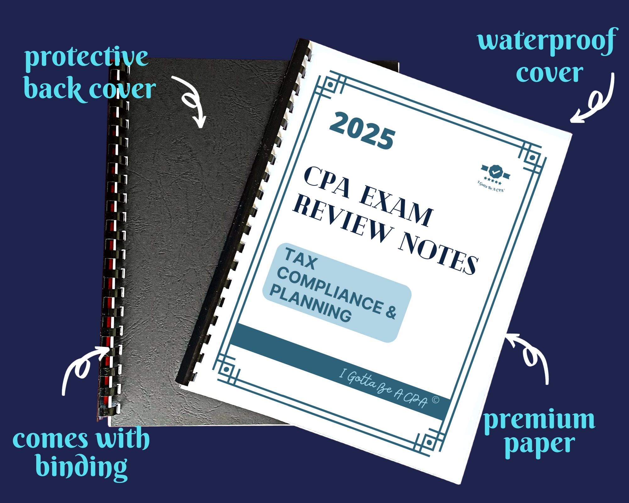 2025 | CPA Exam Review Notes - 3 Discipline Sections Bundle | Printed ...